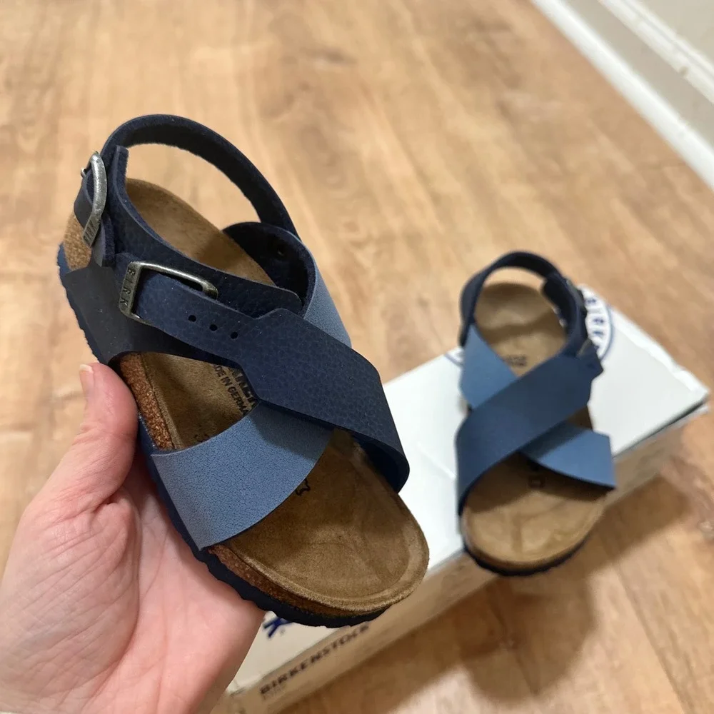 BIRKENSTOCK | NEW Toddler Kid's Spice Blue Guam Strap Sandals, 26‎ EU, 9.5 US